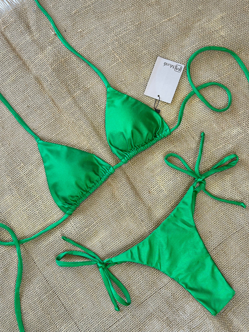 Biquini cortininha fio verde