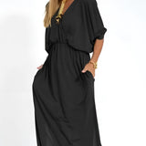 Vestido Ivy - Decote em V | Super Fresco e Solto - Vintage