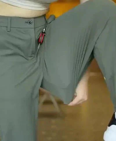 Kit com 3 Calças Feminina Social MaxConfort - Malha Seda Gelo e Poliéster