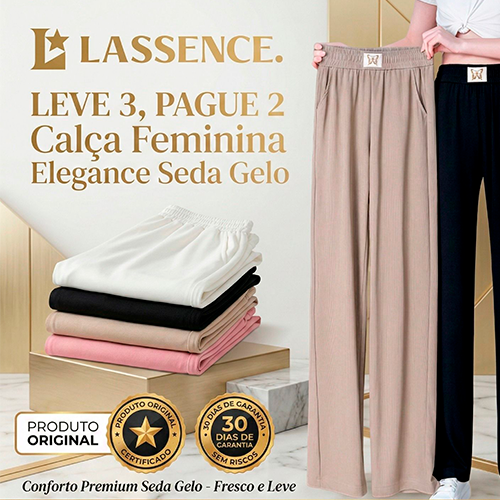 [Leve 3 Pague 2] Calça Feminina Elegance Seda Gelo